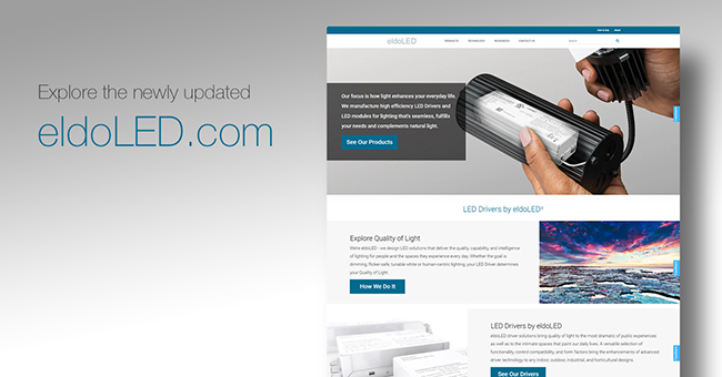 Screenshot of eldoLED website