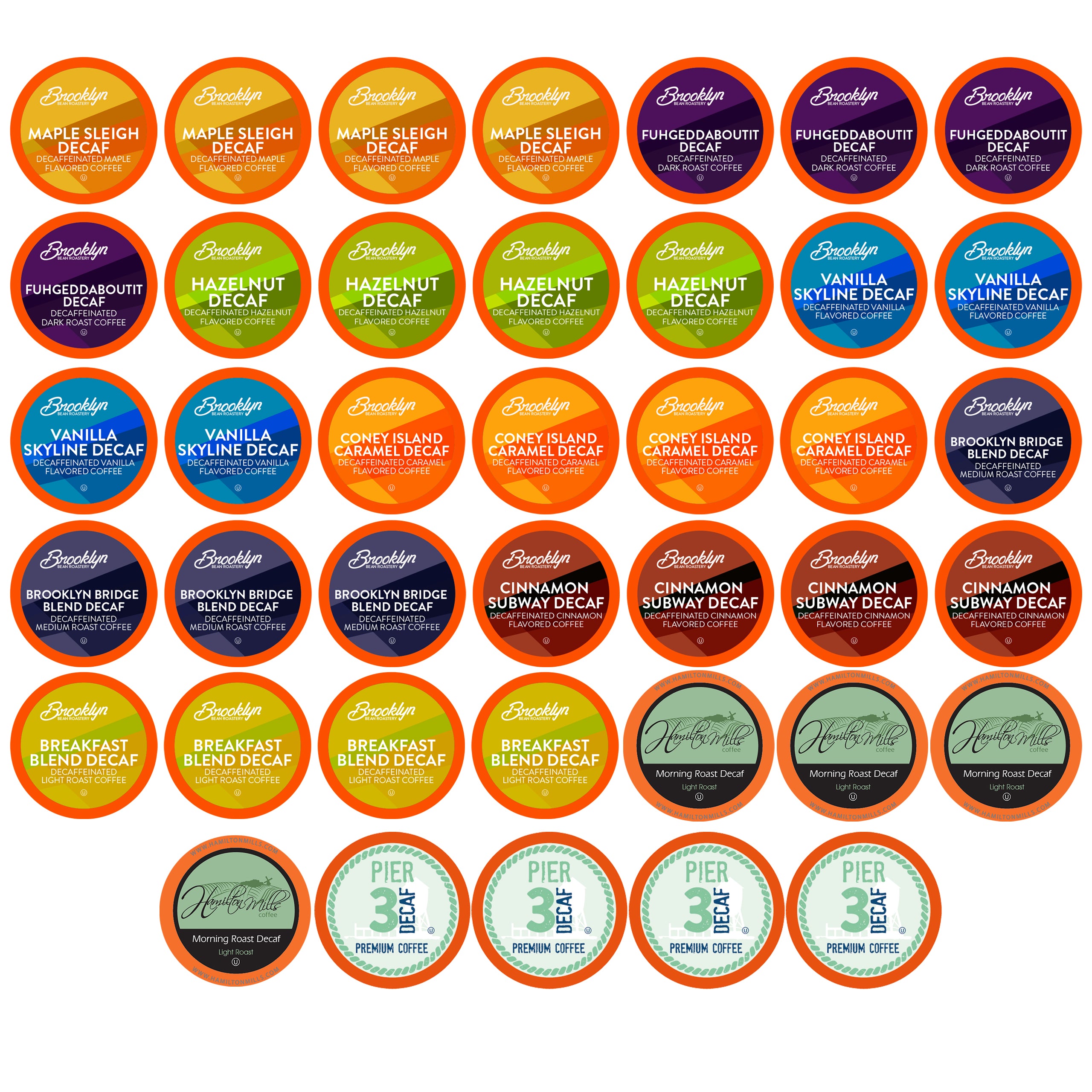 Image of Two Rivers Coffee Decaf Coffee Pods, Regular and Flavored Decaffeinated Variety Pack