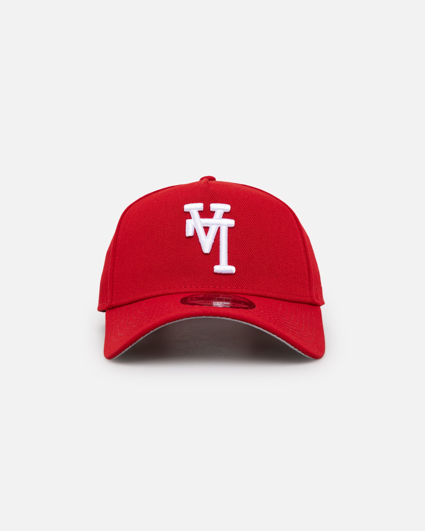 Image of New Era Los Angeles Dodgers 'Upside Down LA Logo' 9FORTY A-Frame Snapback Red