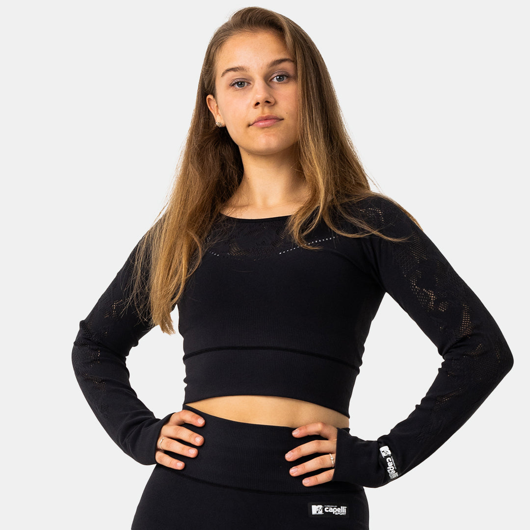 Image of MTV WOMEN'S SPORTY LONG SLEEVE CROP