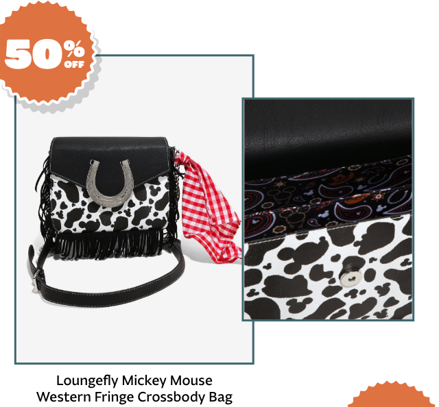 Loungefly Mickey Mouse Western Fringe Crossbody Bag