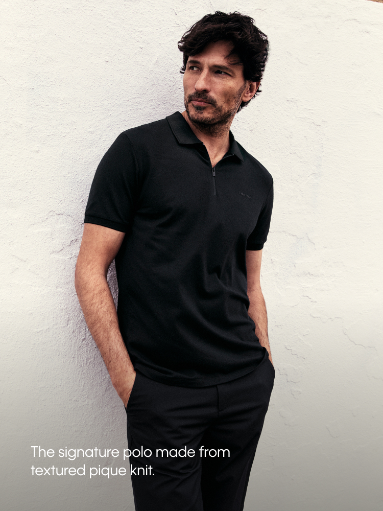 The signature polo made from textured pique knit.