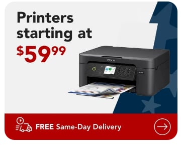 Printers starting at $59.99