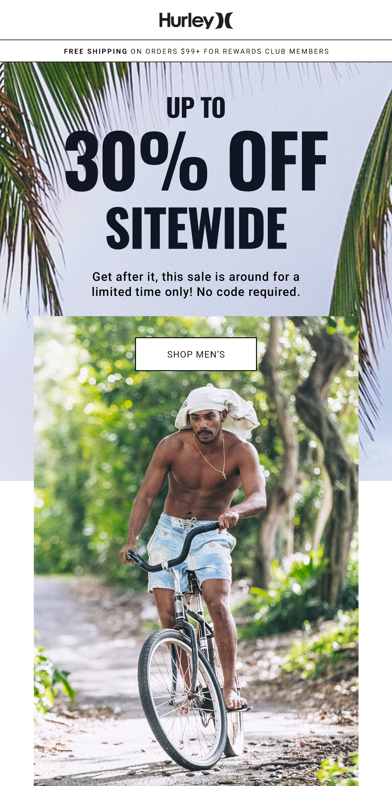 Up to 30% off Sitewide | Shop Men's