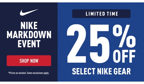 25% off nike gear