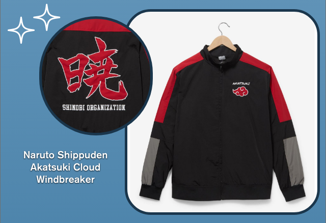 Naruto Shippuden Akatsuki Cloud Windbreaker