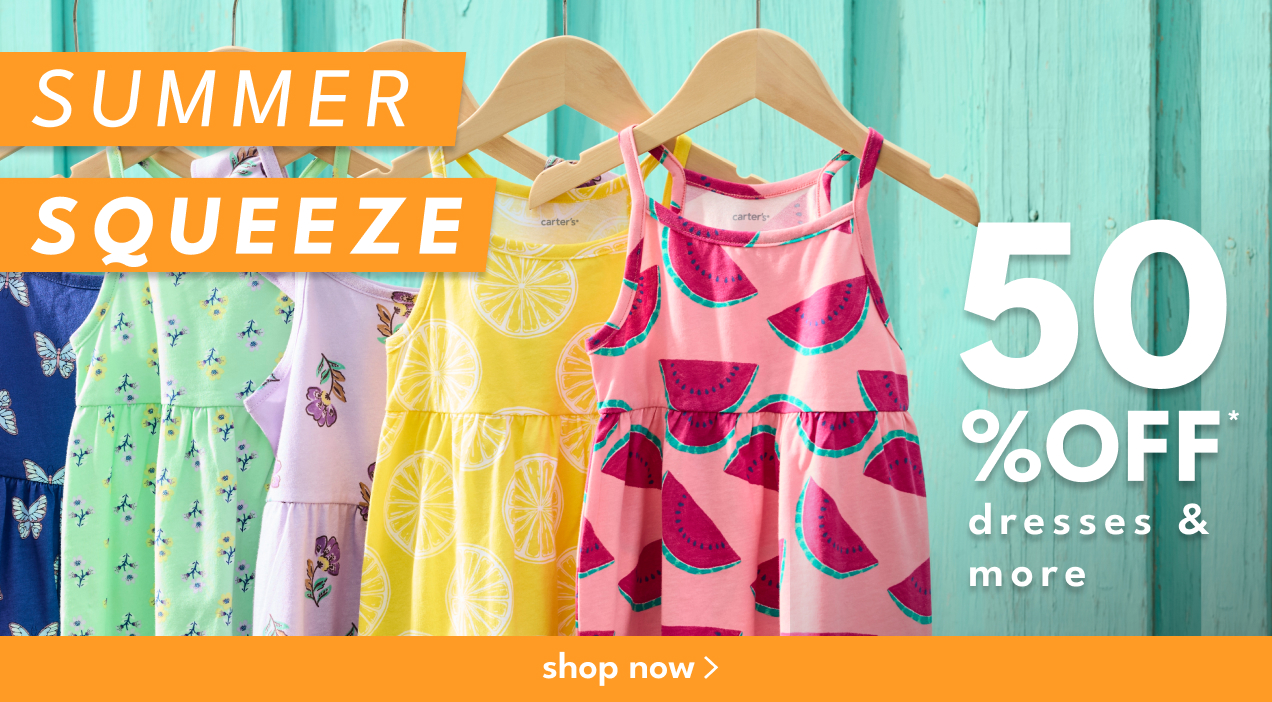 SUMMER SQUEEZE | 50% OFF* dresses & more | shop now