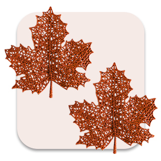 2-ct. glittery maple leaf decorations