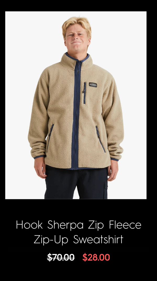 Hook Sherpa Zip Fleece Zip-Up Sweatshirt