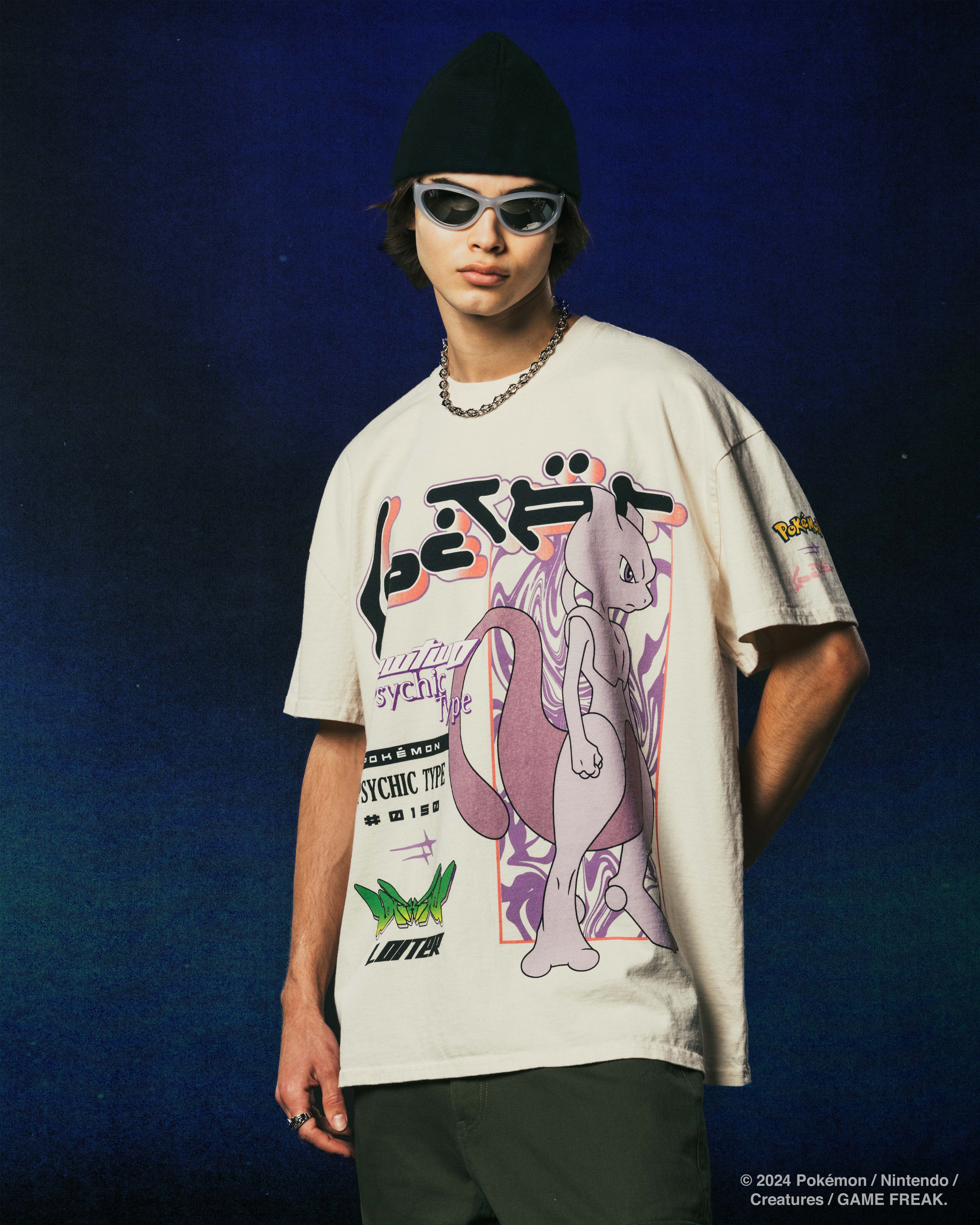 Image of Pokémon By Loiter Mewtwo Heavyweight T-Shirt Off White