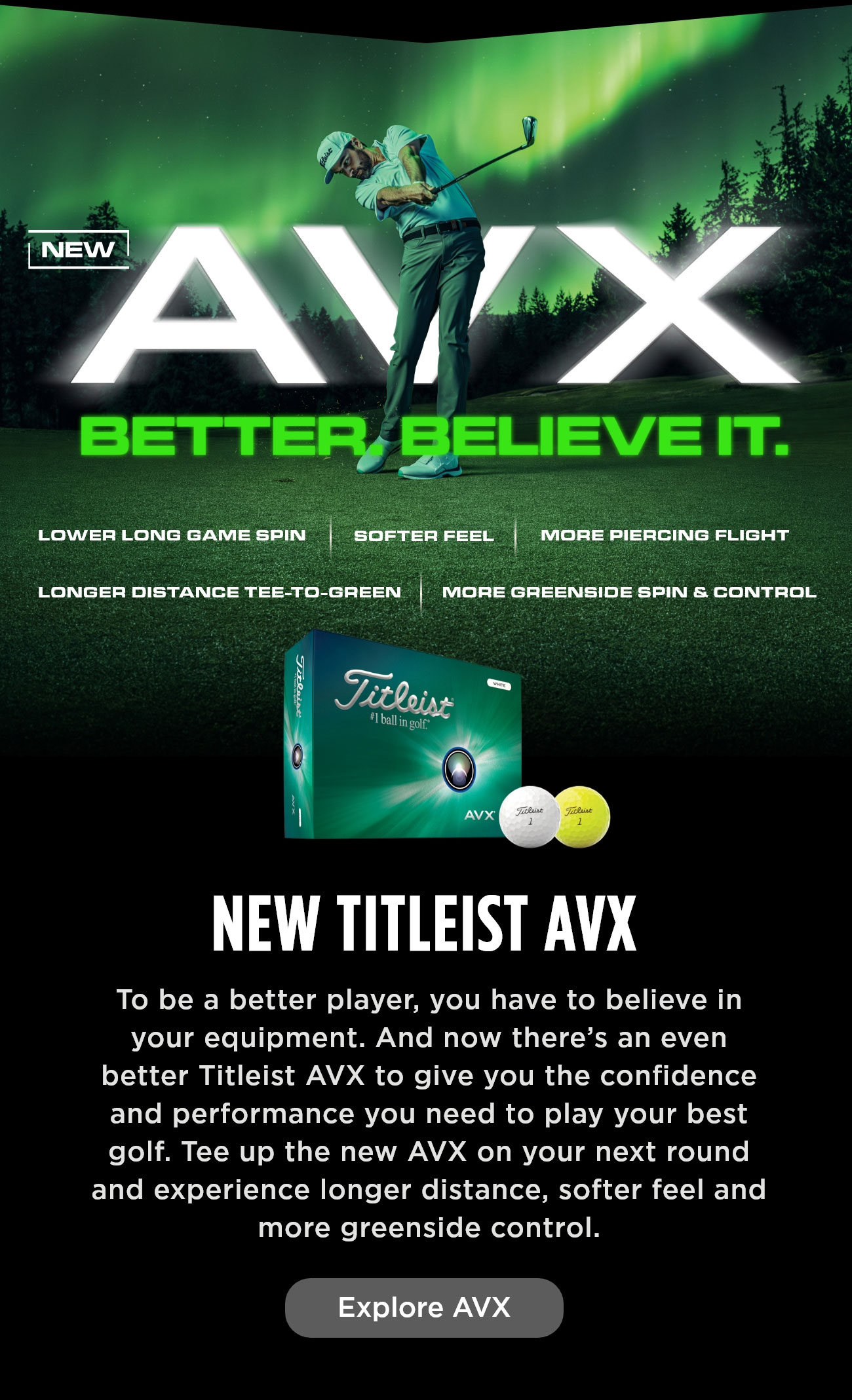 New Titleist AVX