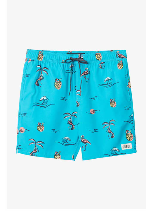 HERMOSA ELASTIC WAIST 17" SWIM TRUNKS