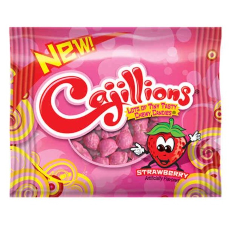 Image of Cajillions Chewy Candy Strawberry or Blue Raspberry, 0.28 oz