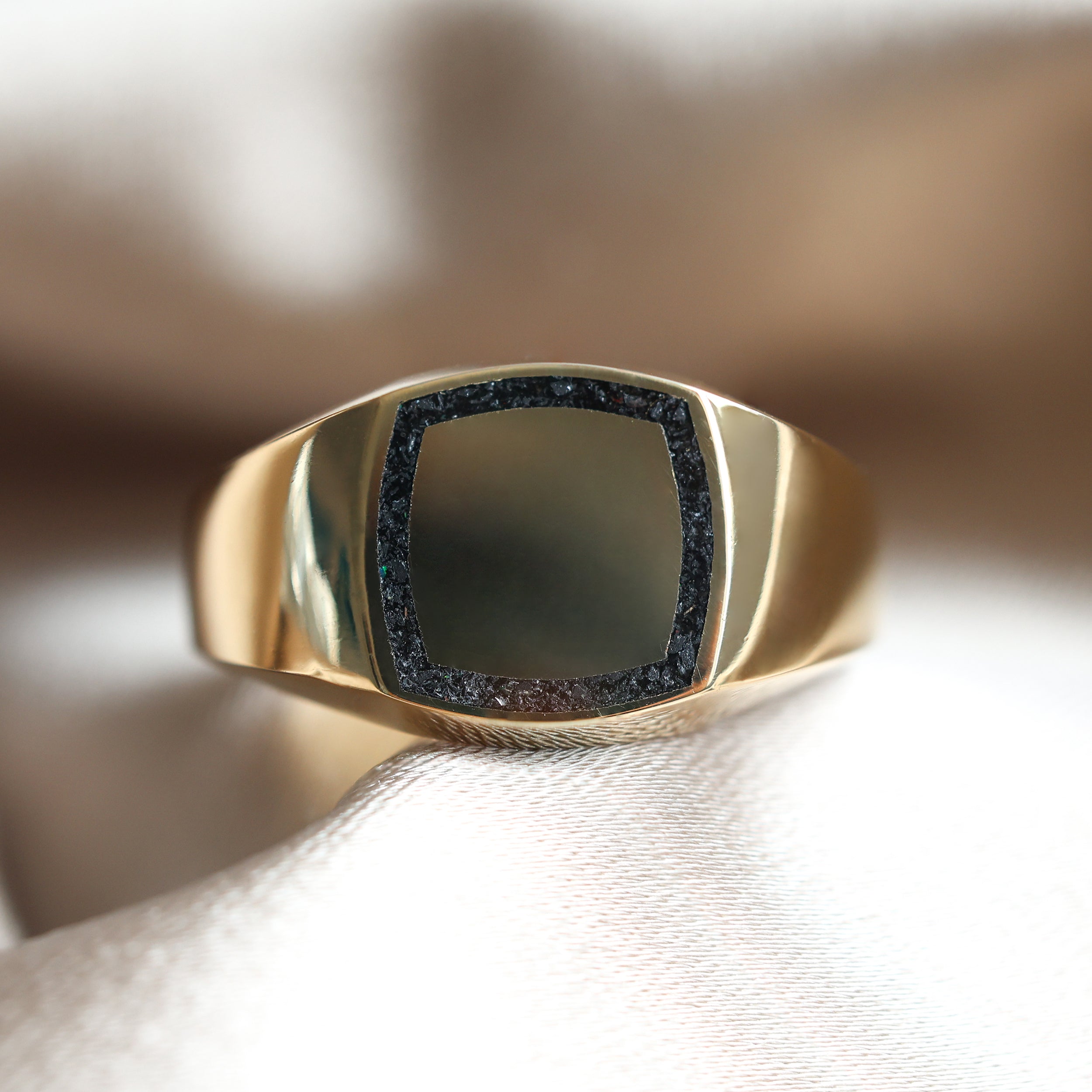 Image of Brad gold inlay signet ring