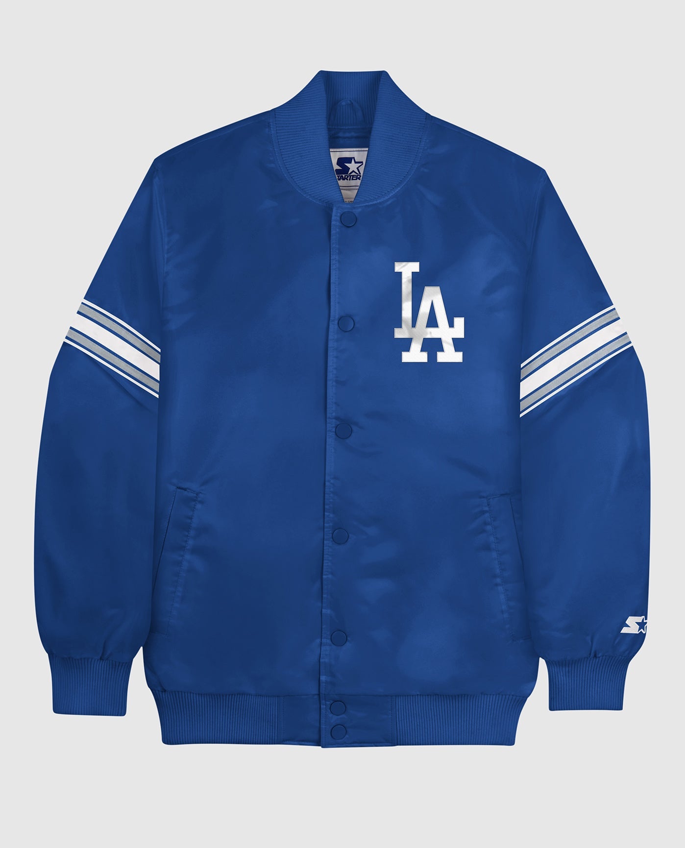 Image of Los Angeles Dodgers Varsity Satin Full-Snap Jacket