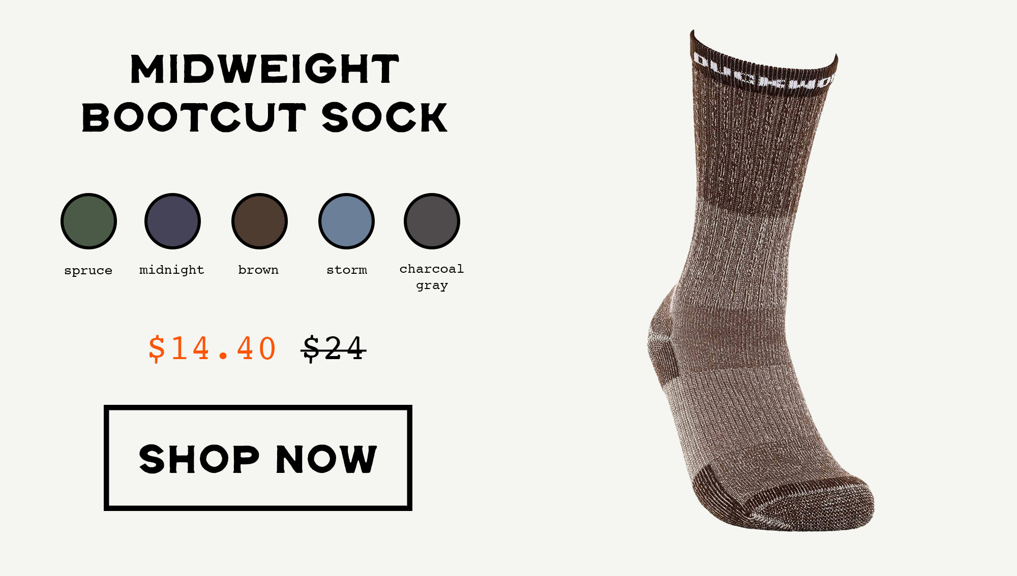 Midweight Bootcut Sock