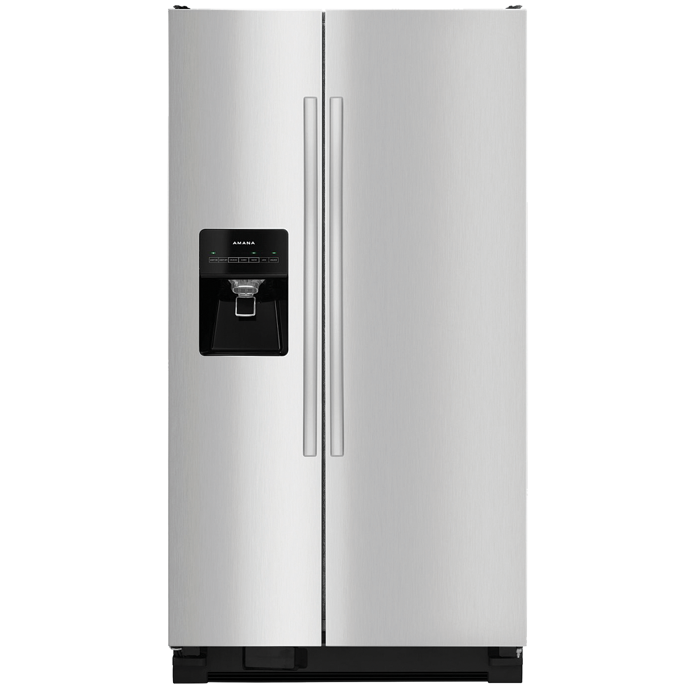 Amana - 24.5 CuFt Side-By-Side Refrigerator In Stainless Steel With External Dispenser