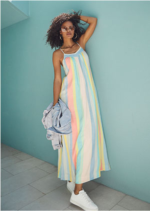 V Neck Maxi Dress