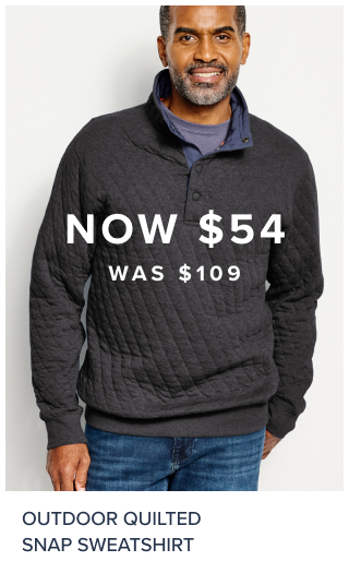 Now $54 Was $109 Outdoor Quilted Snap Sweatshirt