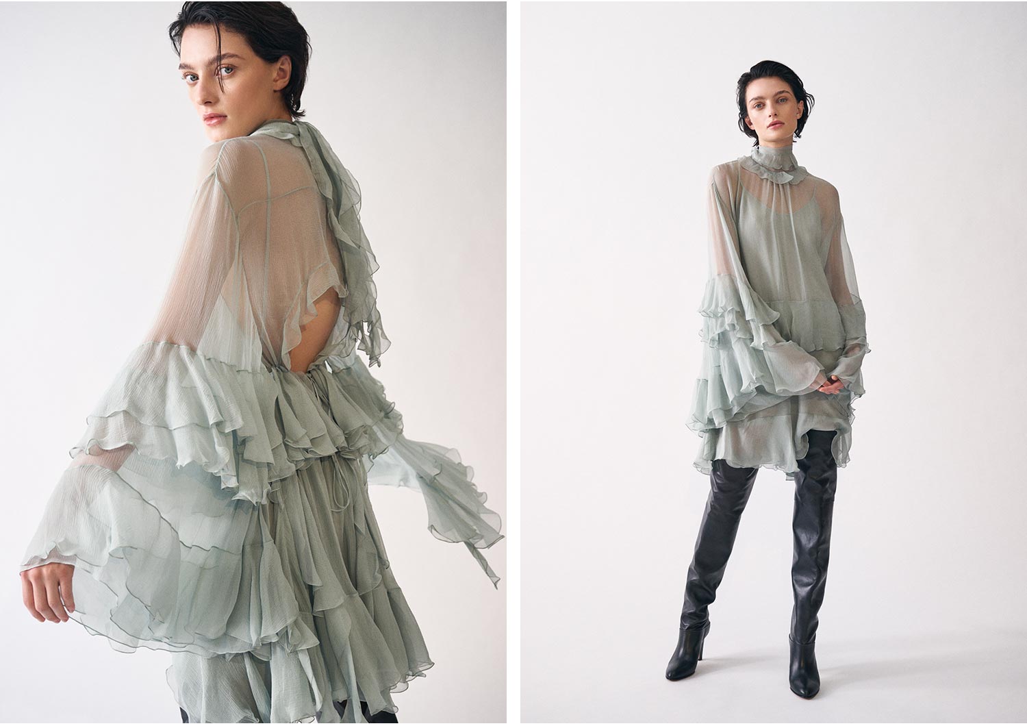 Chloe Pre Fall 24  DEK: The latest collection from Chemena Kamali reimagines Chloe's signature style with a fresh sense of ease, merging divine textures and utilitarian chic. A tribute to the timeless romance of the Parisian house capturing the essence of sophisticated elegance in each piece.  