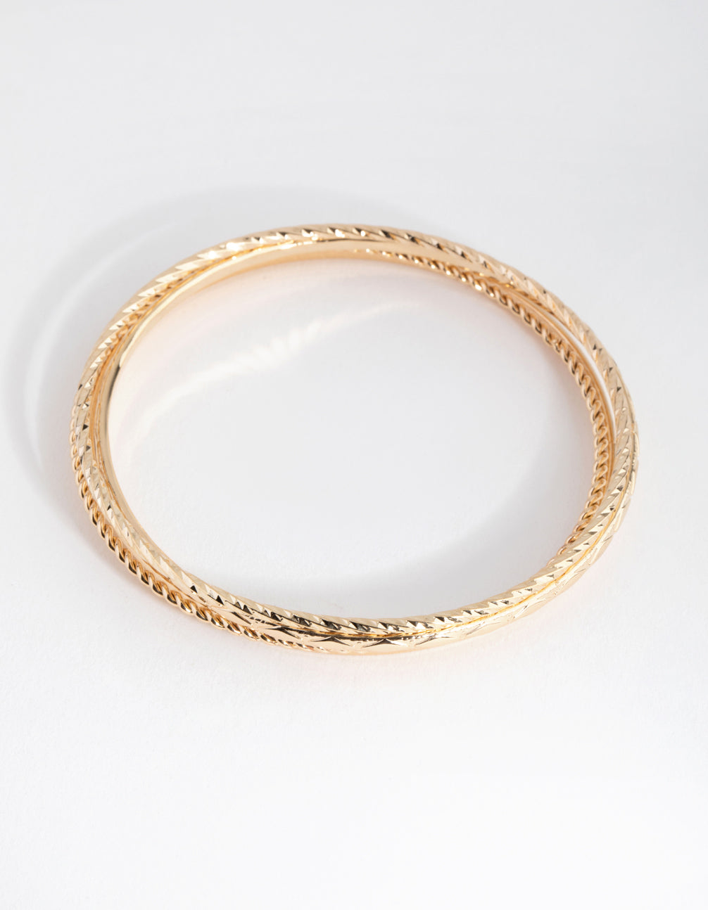 Image of Gold Mix Texture 4-Pack Bangle Bracelets