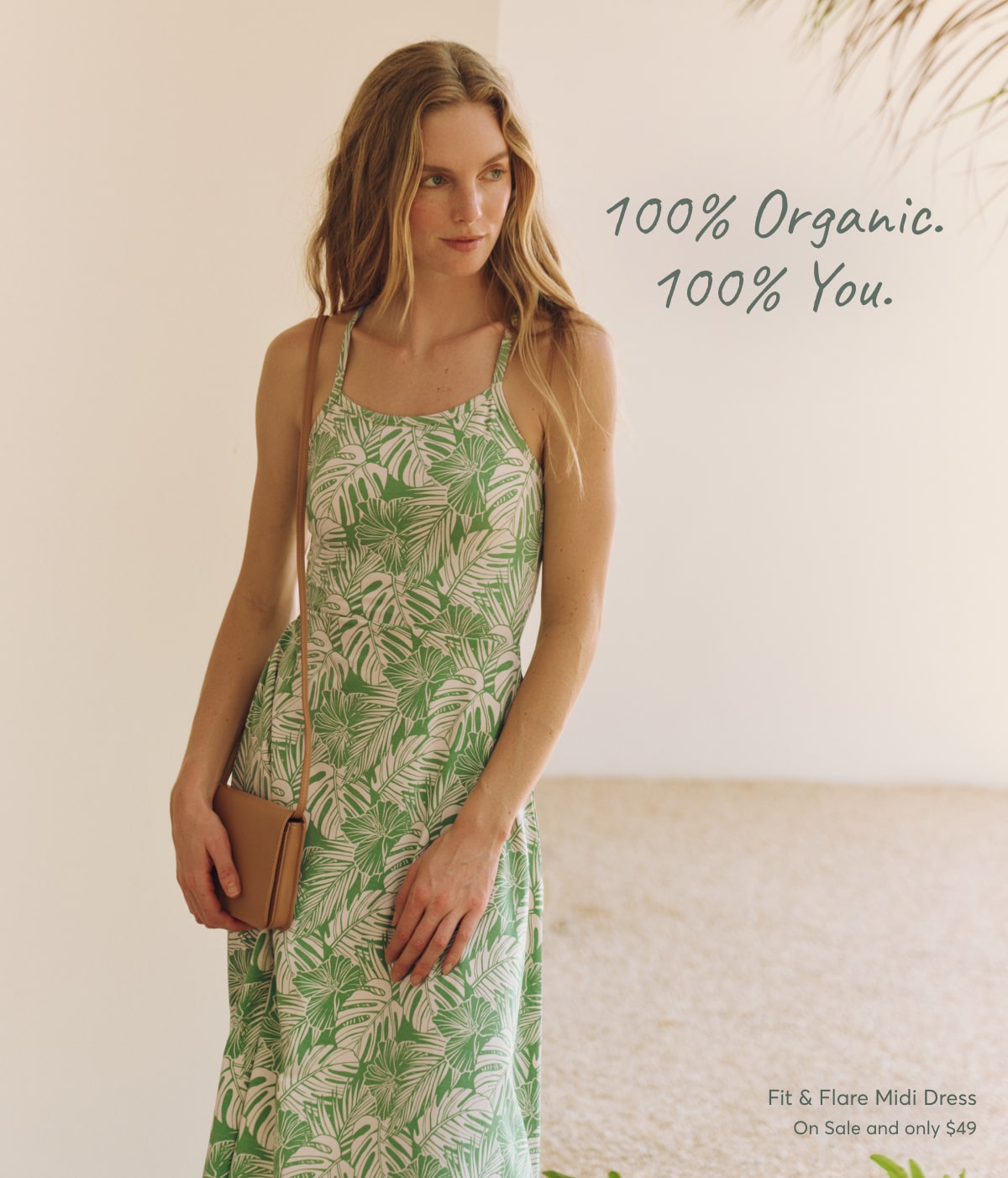 100% Organic. 100% You. - Fit & Flare Midi Dress, On sale and only $49