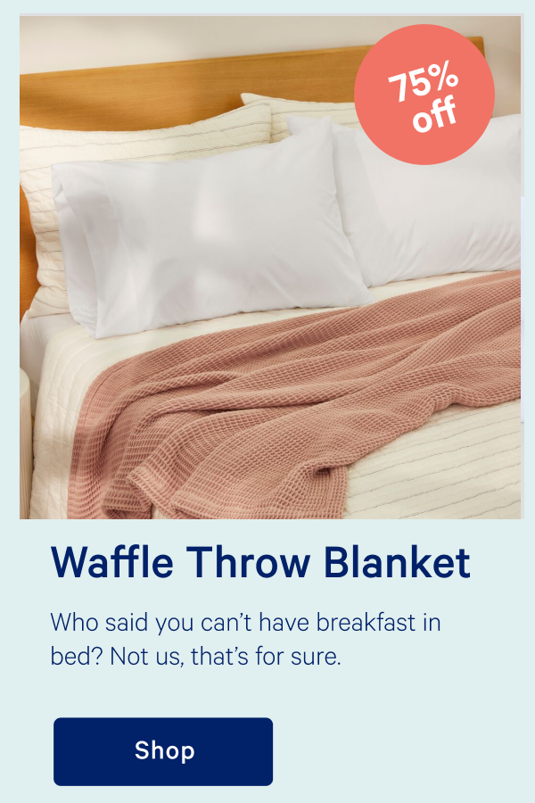 Waffle Throw Blanket >> Who said you canâ€™t have breakfast in bed? Not us, thatâ€™s for sure. >> Shop >>