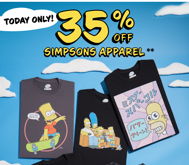 Today Only! 35% Off Simpsons Apparel Celebrate World Simpsons Day Shop Now