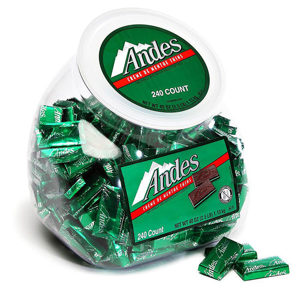 125045 - Andes Mints Creme de Menthe: 240-Piece Tub