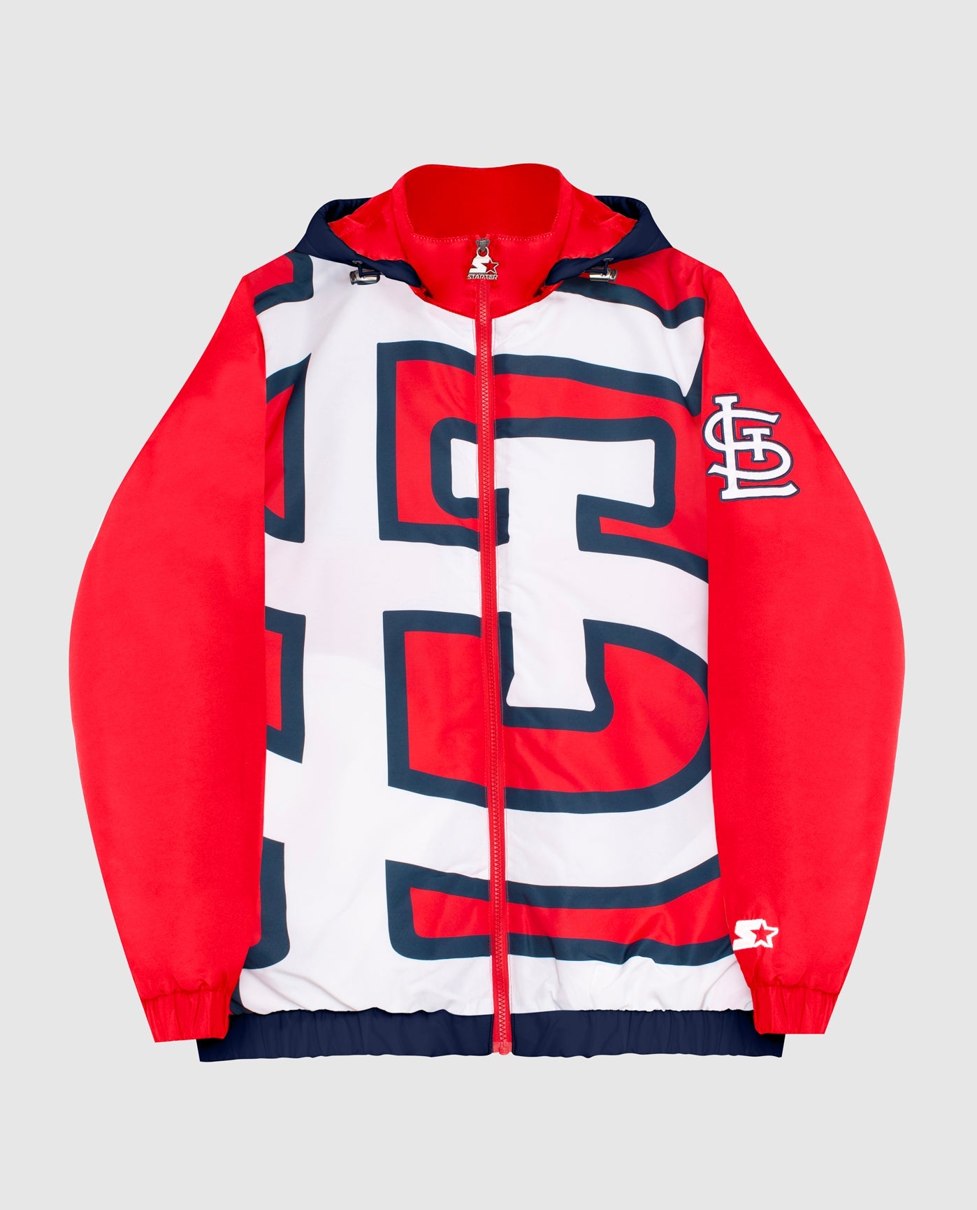 Image of St. Louis Cardinals Hooded Nylon Full-Zip Jacket