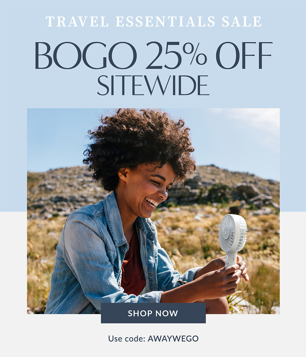 Travel Essentials Sale - Buy One Get One 25% Off Sitewide With Code: AWAYWEGO