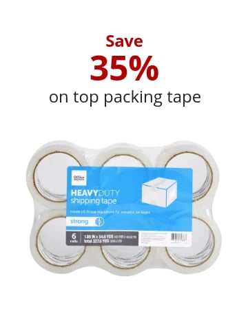 Save 35%  Save 35% on top packing tape