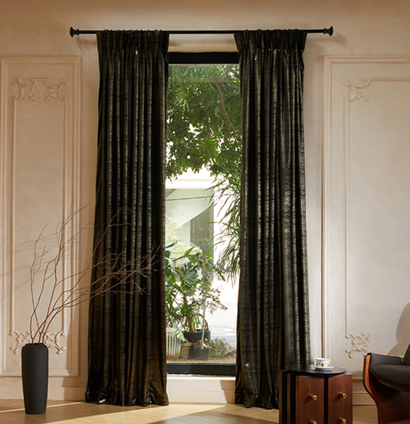 Custom Rome Foil Printed Velvet Curtain