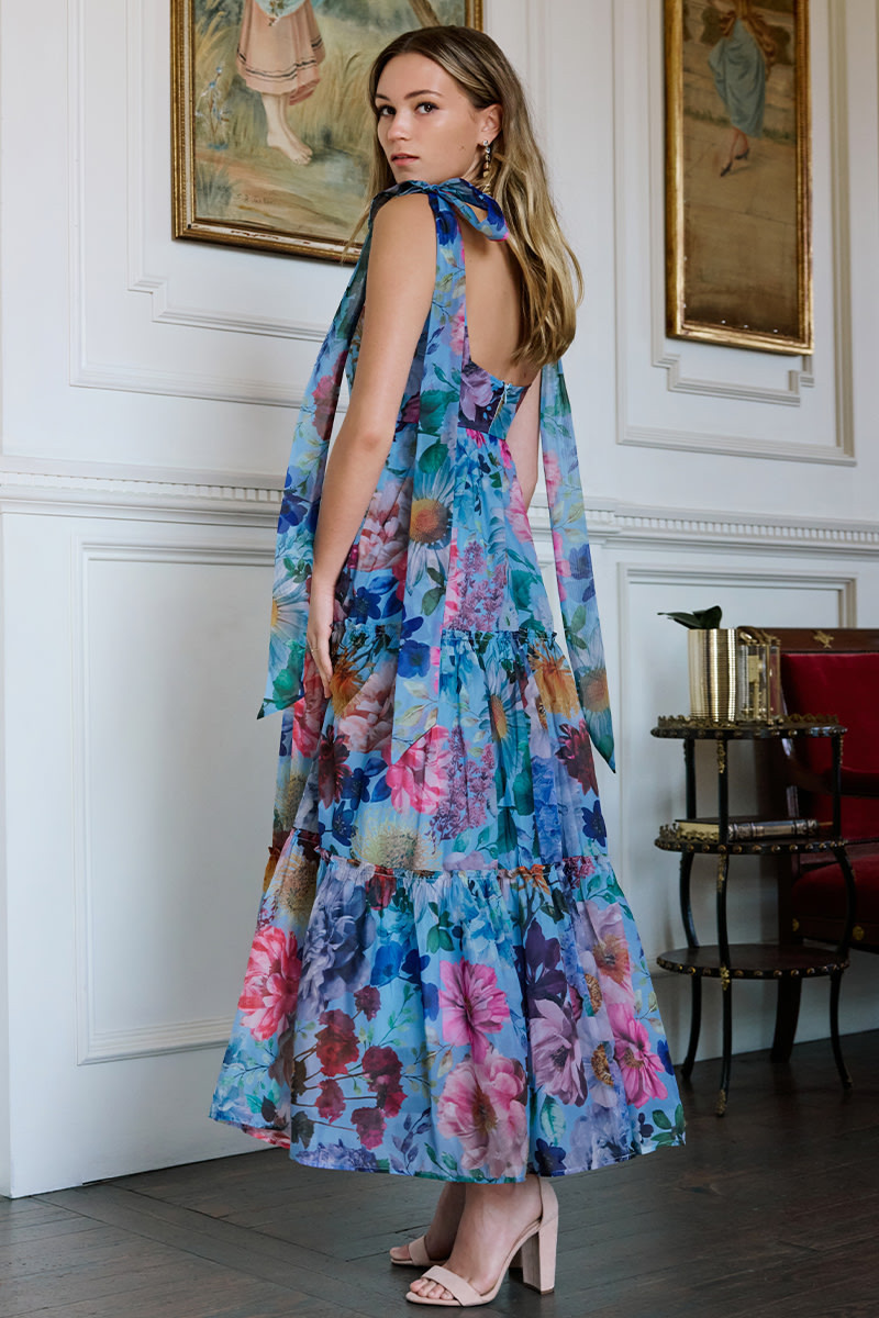 Image of Alahna Tiered Floral Maxi Dress