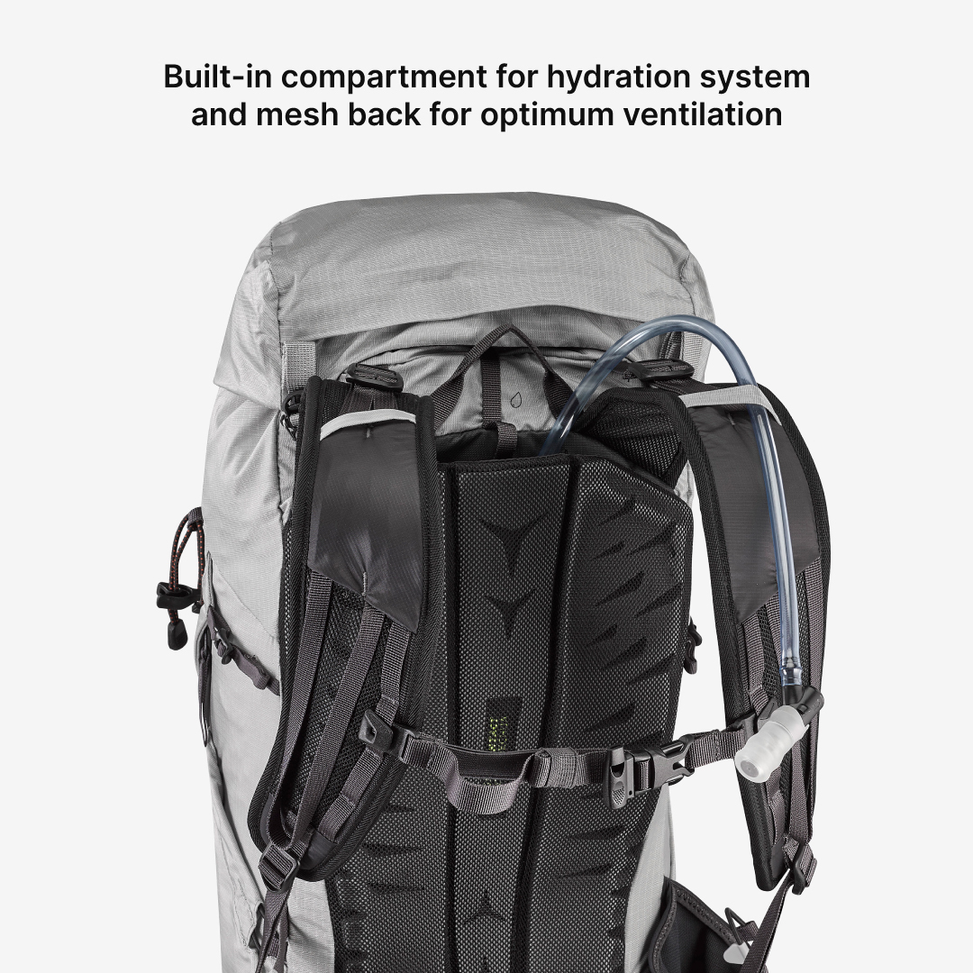 Built-in compartment for hydration system and mesh back fro optimum ventilation