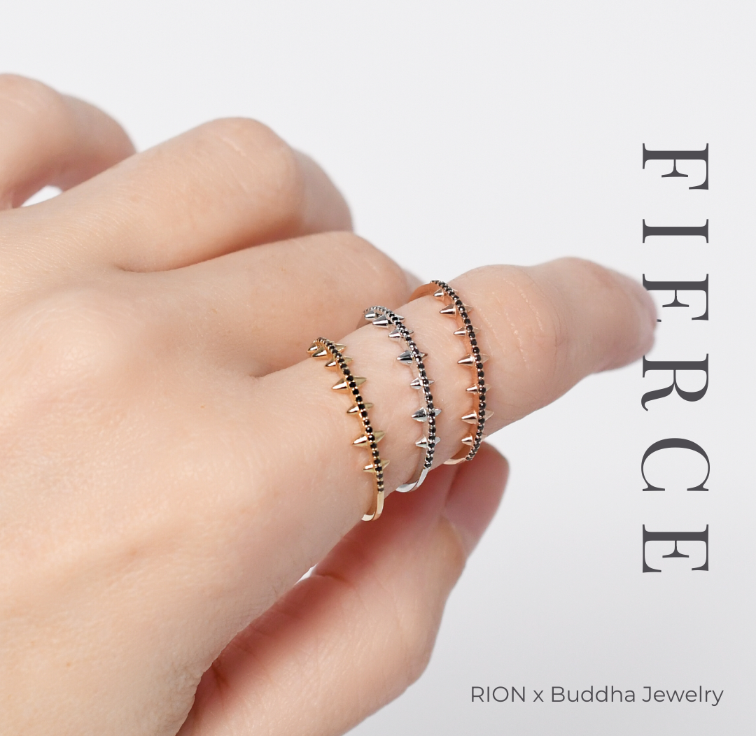 RION x Buddha Jewelry Fierce Finger Ring - Black Diamond