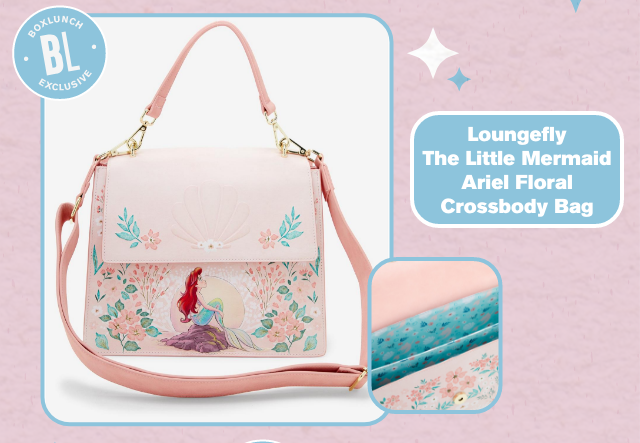 Loungefly the Little Mermaid Ariel Floral Crossbody Bag