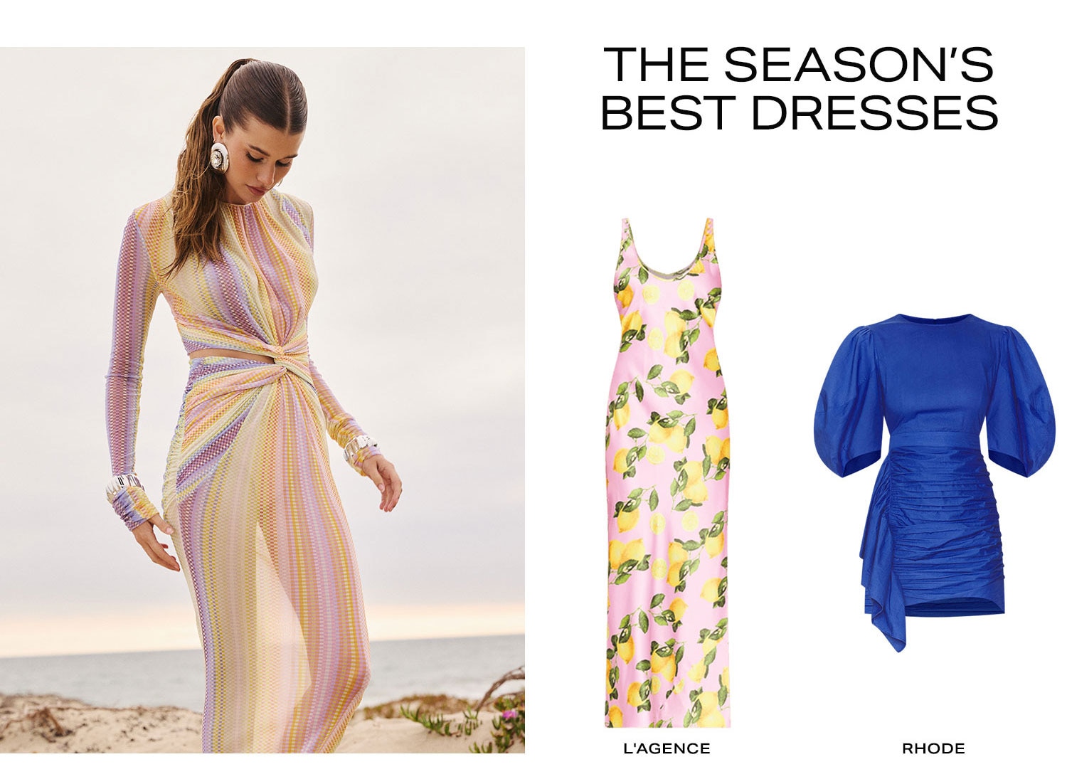 The Season’s Best Dresses. Row of 2 dresses.