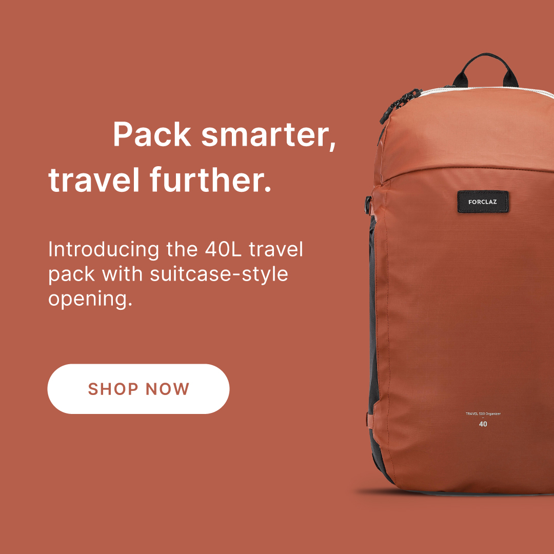 Pack smarter, travel further. Introducing the 40L travel pack with suitcase-style opening.