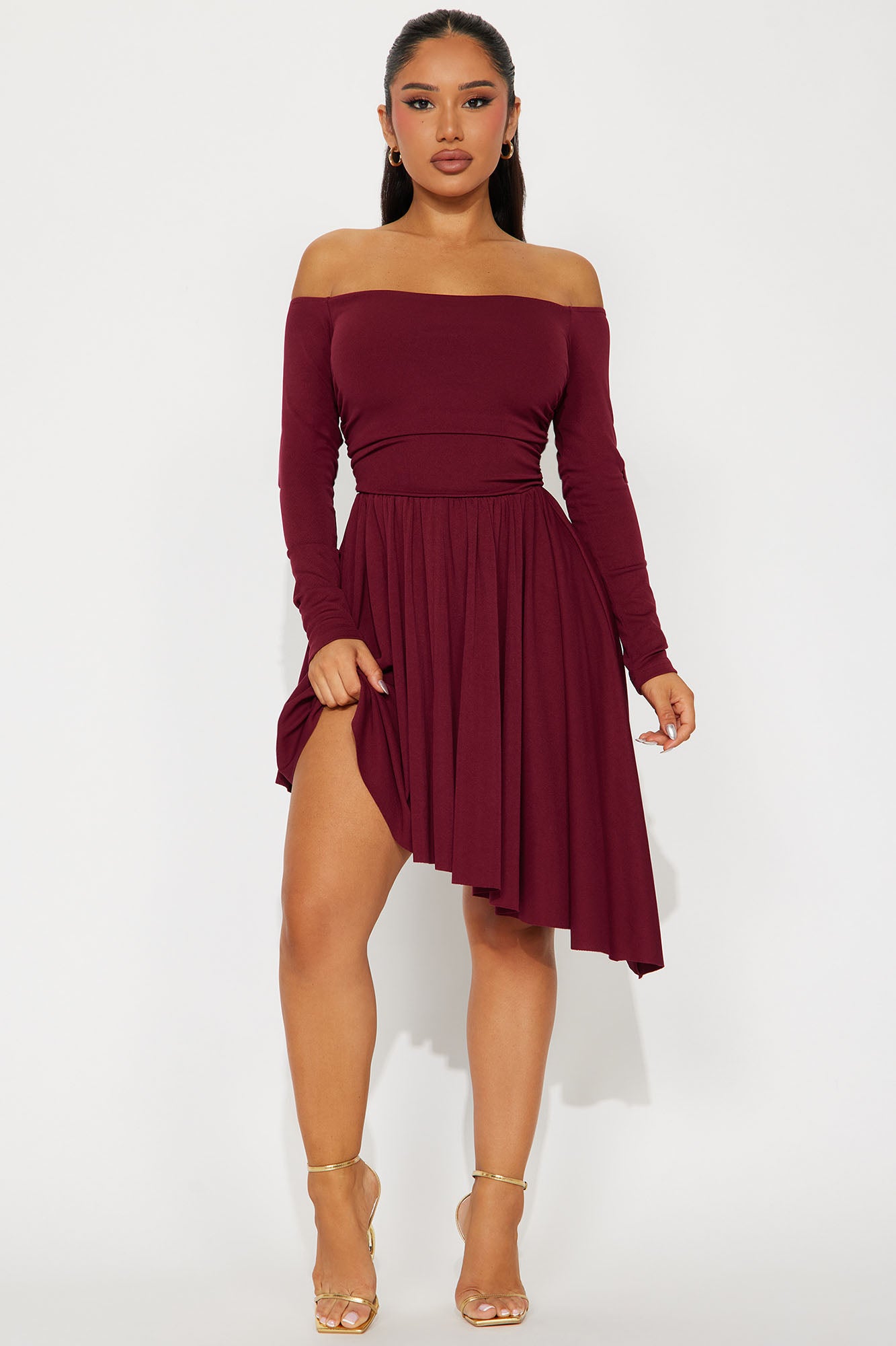 Image of Runaway With Me Mini Dress - Wine