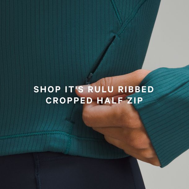 Shop It's Rulu Ribbed Cropped Half Zip