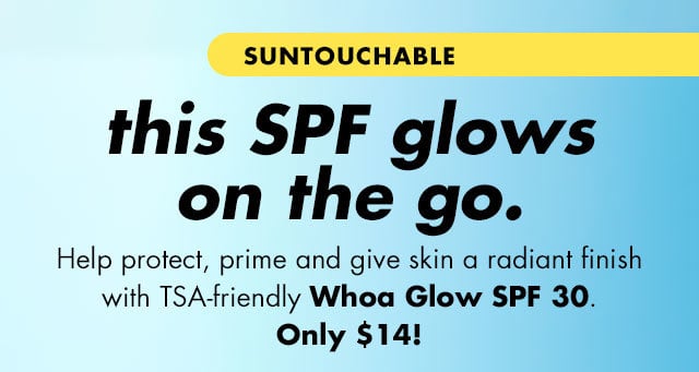 this SPF glows on the go