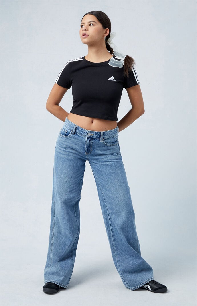 Image: Eco Medium Indigo Low Rise Baggy Jeans