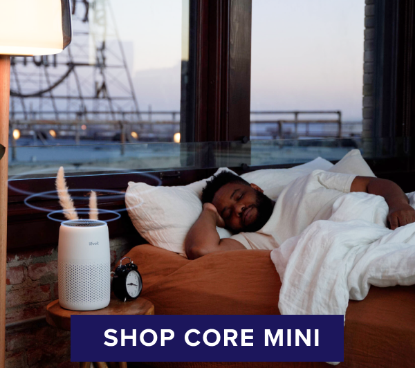 man sleeping next to core mini