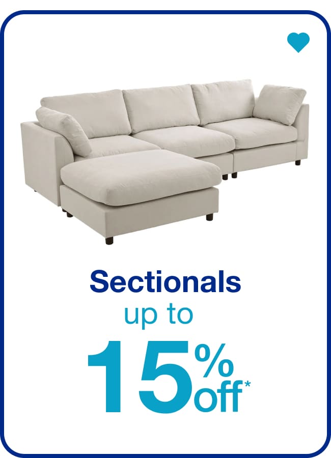 Sectionals Up to 15% off â€” Shop Now!