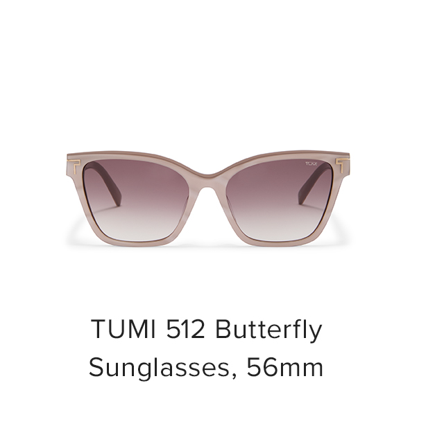 TUMI 512 Butterfly Sunglasses, 56 mm