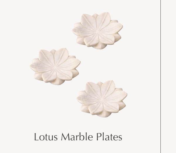 Lotus Marble Plates