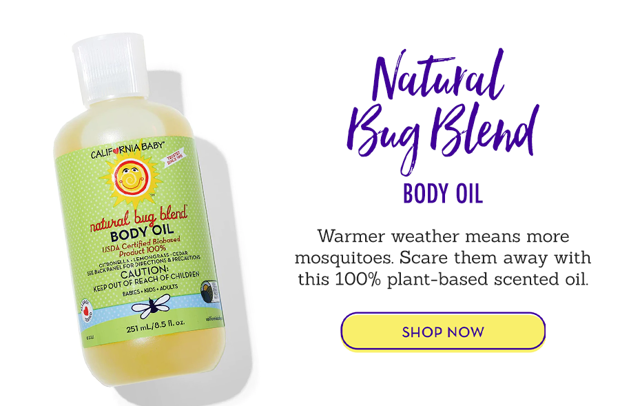 Natural Bug Blend™ Body Oil Warmer weather means more mosquitoes. Scare them away with this 100% plant-based scented oil.