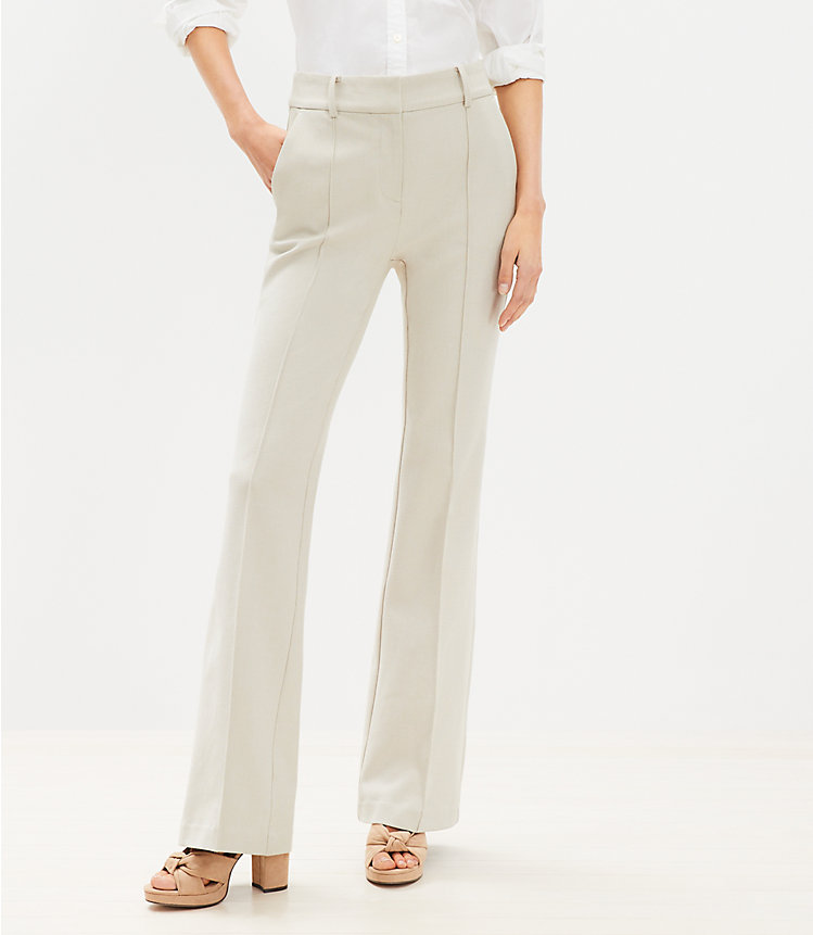 Petite Pintucked Sutton Flare Pants