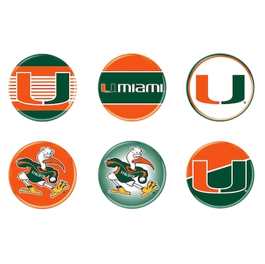 Miami Hurricanes WinCraft 6-Pack Button Set